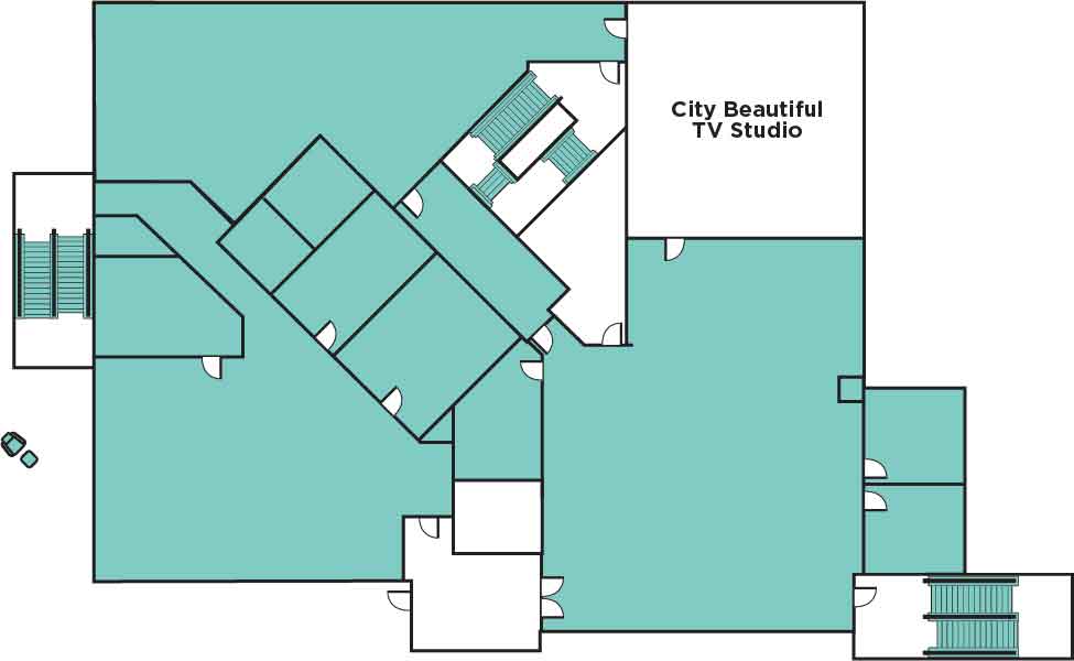 Map of the TV Studio on the third floor