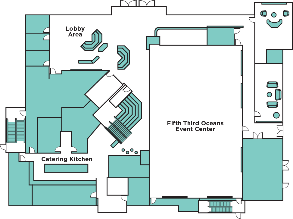 Map of the Fifth Third Oceans Social Events Center