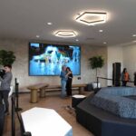 Lobby Main Spot with TV during a big event